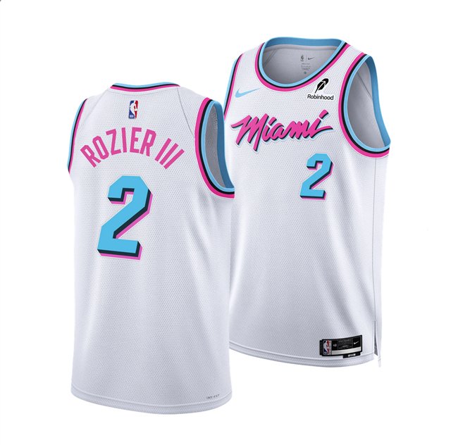 Men's Miami Heat #2 Terry Rozier White 2024/25 City Edition Stitched Basketball Jersey