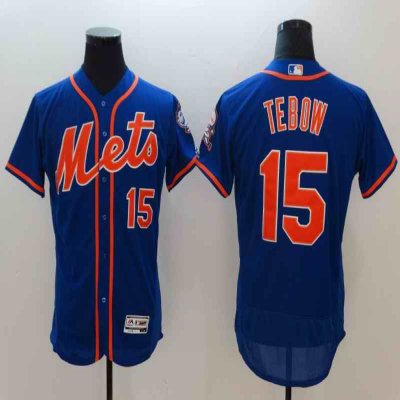 Men's New York Mets #15 Tim Tebow Royal Flexbase Stitched MLB Jersey