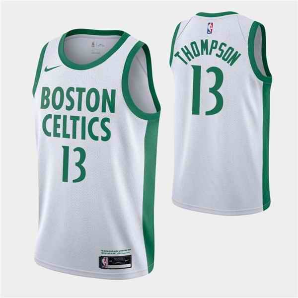 Men's Boston Celtics #13 Tristan Thompson 2020-21 White City Edition Swingman Stitched NBA Jersey