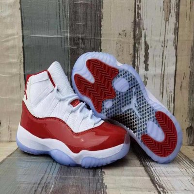 Men's Running weapon Air Jordan 11 Red/White Shoes 040