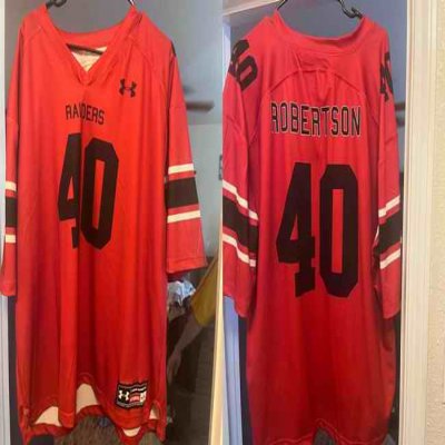 Men's Las Vegas Raiders #40 Amik Robertson Red Stitched Jersey