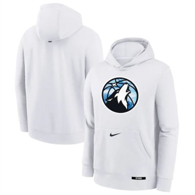 Men's Minnesota Timberwolves White 2024/25 City Edition Fleece Club Pullover Hoodie