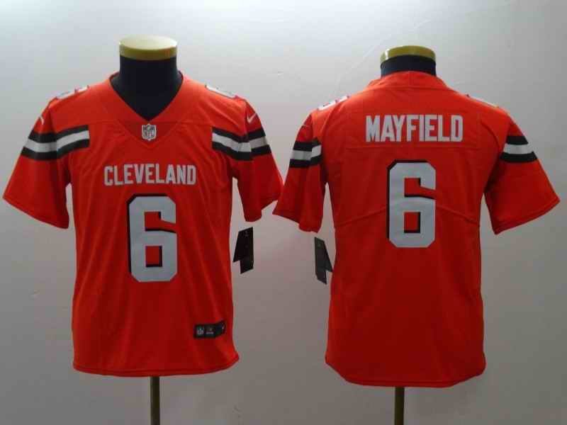 Youth NFL Cleveland Browns #6 Baker Mayfield Orange 2018 Draft Vapor Untouchable Limited Stitched Jersey