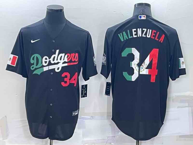 Men's Los Angeles Dodgers #34 Toro Valenzuela Black Mexico Cool Base Stitched Baseball Jersey