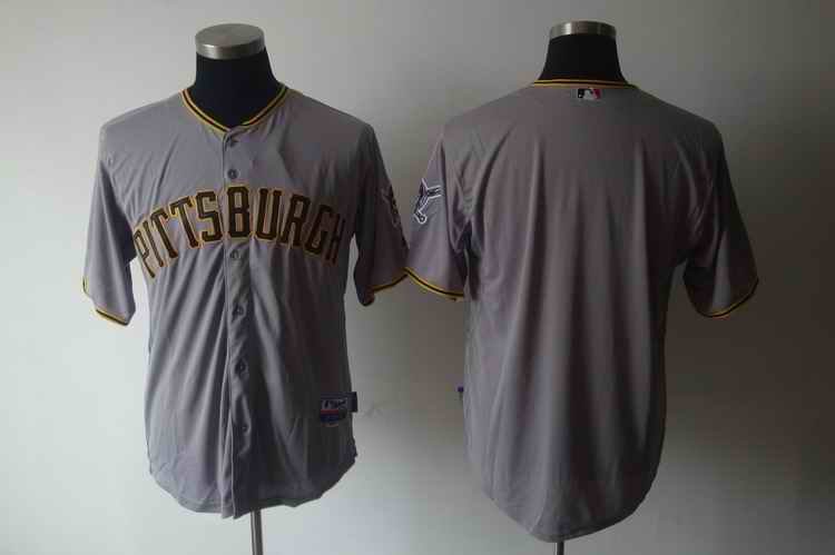 Pirates Blank Grey Cool Base Stitched MLB Jersey