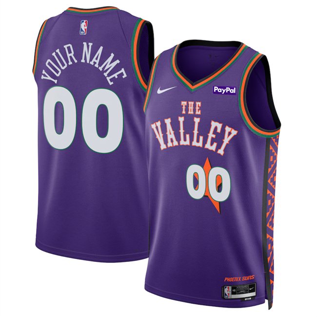 Men's Phoenix Suns Active Player Custom Purple 2024/25 City Edition Stitched Basketball Jersey