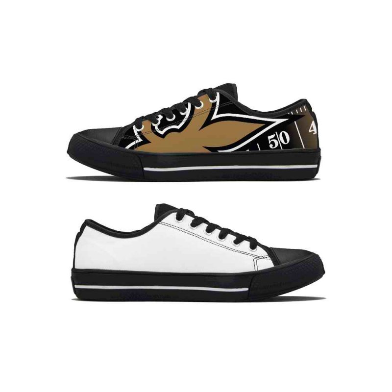 Women's New Orleans Saints Low Top Canvas Sneakers 001