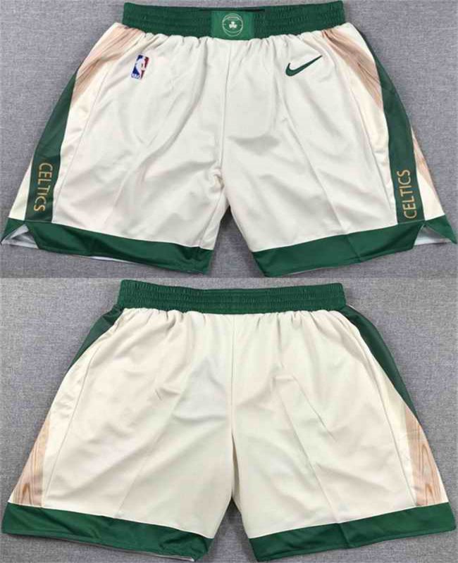 Men's Boston Celtics White Shorts (Run Small)