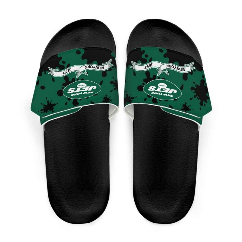 Women's New York Jets Beach Adjustable Slides Non-Slip Slippers/Sandals/Shoes 002