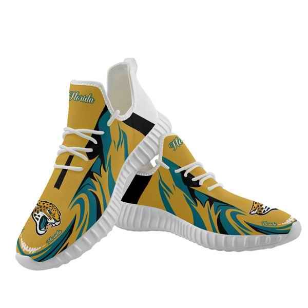 Men's Jacksonville Jaguars Mesh Knit Sneakers/Shoes 008