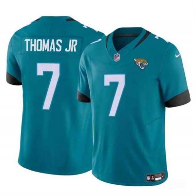 Youth Jacksonville Jaguars #7 Brian Thomas Jr Teal 2024 Draft F.U.S.E Vapor Untouchable Limited Stitched Jersey