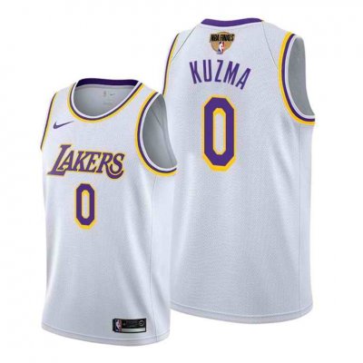 Men's Los Angeles Lakers #0 Kyle Kuzma 2020 White Finals Bound Association Edition Stitched Jersey