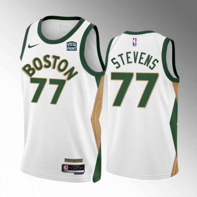 Men's Boston Celtics #77 Lamar Stevens White 2023/24 City Edition Stitched Basketball Jersey