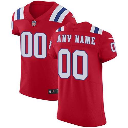 Men's New England Patriots Red Alternate Vapor Untouchable Custom Elite NFL Stitched Jersey