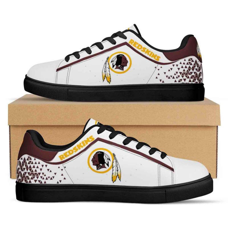 Women's Washington Football Team Low Top Leather Sneakers 001