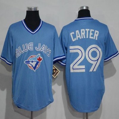 Blue Jays #29 Joe Carter Light Blue Cooperstown Throwback Stitched MLB Jersey