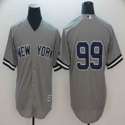 Men's New York Yankees #99 Aaron Judge Majestic Gray Cool Base Player Stitched MLB Jersey