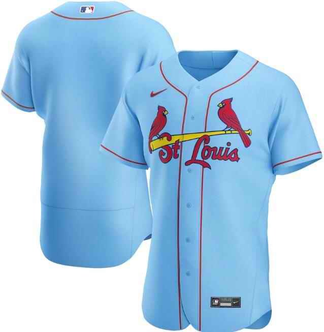 Men's St. Louis Cardinals Blank Blue Flex Base Stitched Jersey