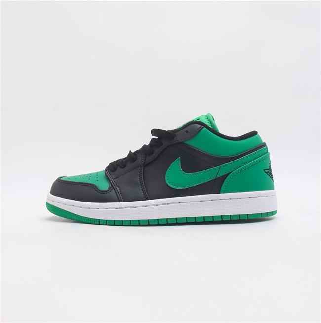 Women's Running Weapon Air Jordan 1 Black/Green Shoes 0320