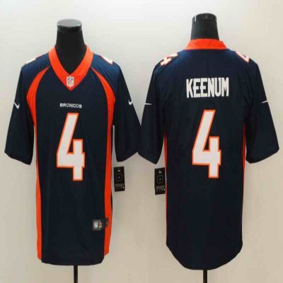 Men's NFL Denver Broncos #4 Case Keenum Blue Vapor Untouchable  Limited Stitched Jersey