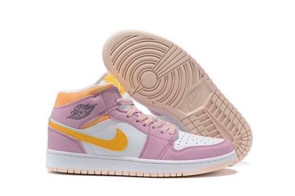 Men's Running Weapon Air Jordan 1 White/Orange Shoes 0180