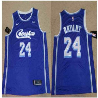 Men's Los Angeles Lakers #24 Kobe Bryant Blue Stitched Jersey