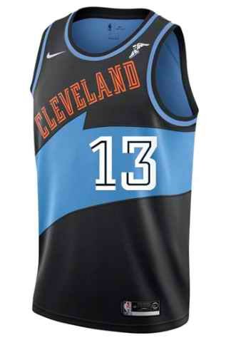 Men's Cleveland Cavaliers #13 Tristan Thompson Blue/Black Stitched NBA Jersey