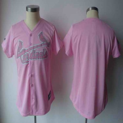 Cardinals Blank Pink Women's Fashion Stitched MLB Jersey