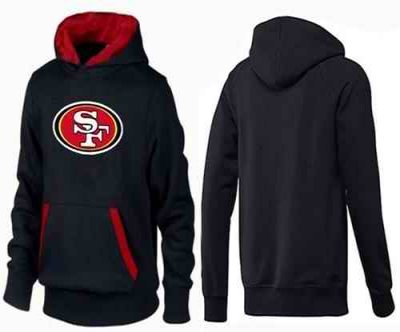 San Francisco 49ers Logo Pullover Hoodie Black & Red