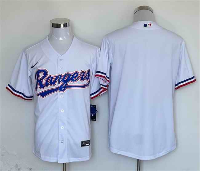 Men's Texas Rangers Blank White Cool Base Stitched Baseball Jersey