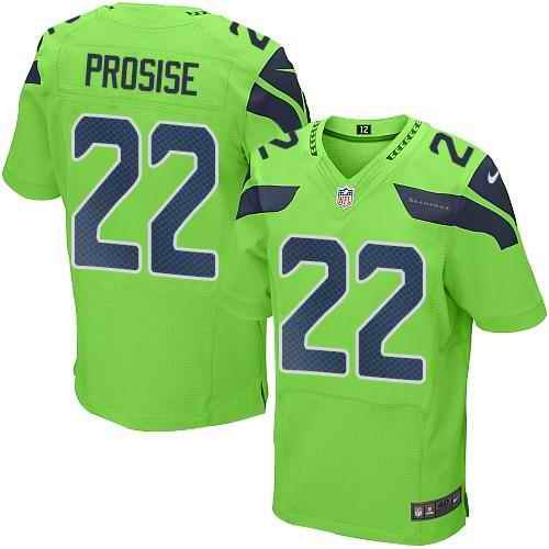 Nike Seahawks #22 C. J. Prosise Green Men's Stitched NFL Elite Rush Jersey