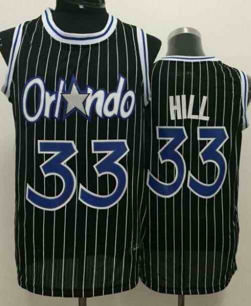 Magic #33 Grant Hill Black Throwback Stitched NBA Jersey