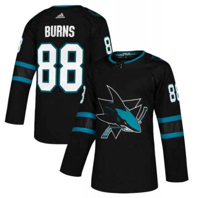 Men's San Jose Sharks #88 Brent Burns Black Stitched Jersey