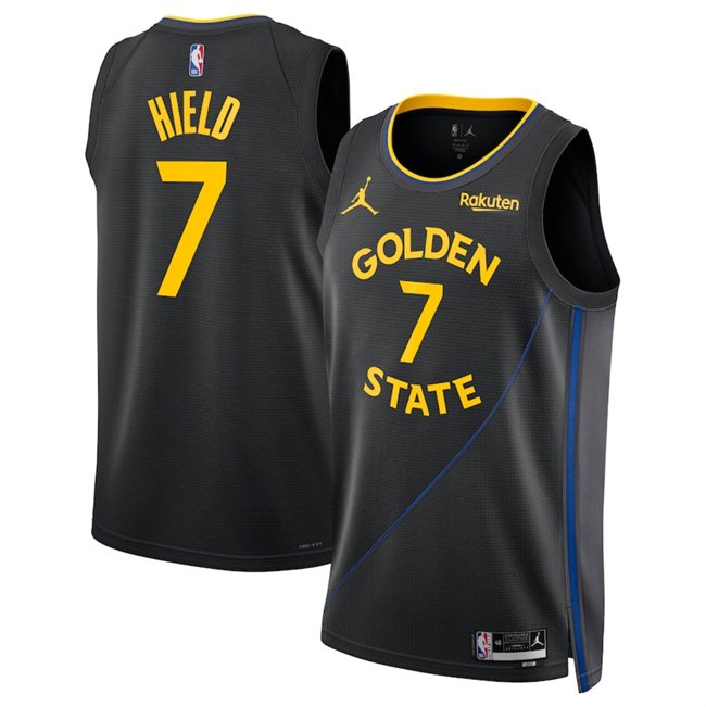 Men's Golden State Warriors #7 Buddy Hield Black 2024/25 Statement Edition Stitched Basketball Jersey