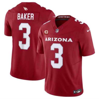 Men's Arizona Cardinals #3 Budda Baker Red 2024 F.U.S.E. With 4-Star C Patch Vapor Untouchable Limited Stitched Football Jersey