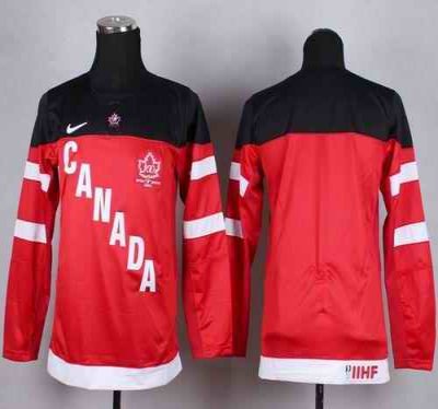 Team Canada Blank Red 100th Anniversary Stitched Youth NHL Jersey