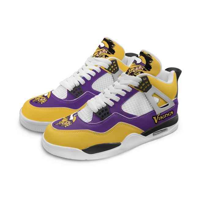 Men's Minnesota Vikings Running weapon Air Jordan 4 Shoes 001