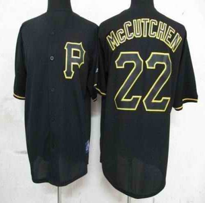 Pirates #22 Andrew McCutchen Black Fashion Stitched MLB Jersey