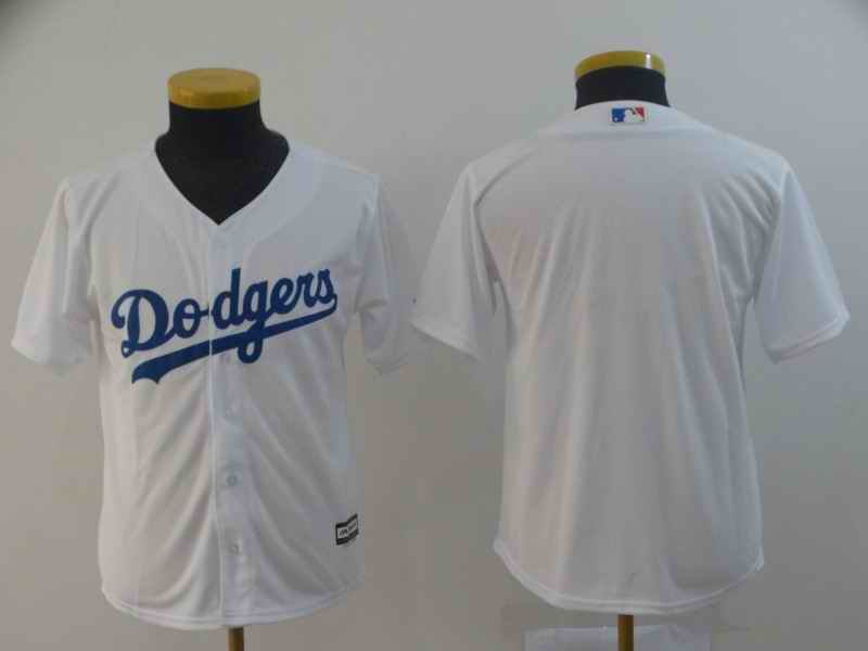 Youth Los Angeles Dodgers White Cool Base Stitched MLB Jersey