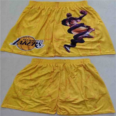 Men's Los Angeles Lakers Gold Shorts (Run Small)