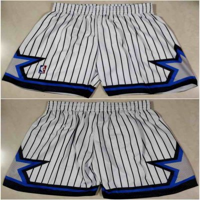 Men's Orlando Magic White Shorts(Run Small)