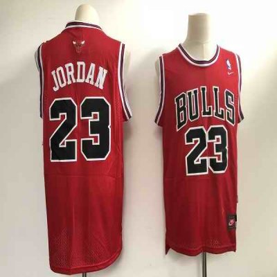 Men's Chicago Bulls #23 Michael Jordan Red Stitched Jersey