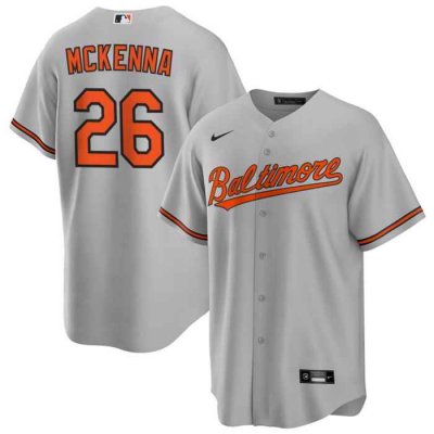 Men's Baltimore Orioles #26 Ryan McKenna Grey Cool Base Stitched Jersey