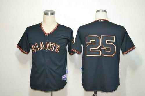 Giants #25 Barry Bonds Black Fashion Stitched MLB Jersey