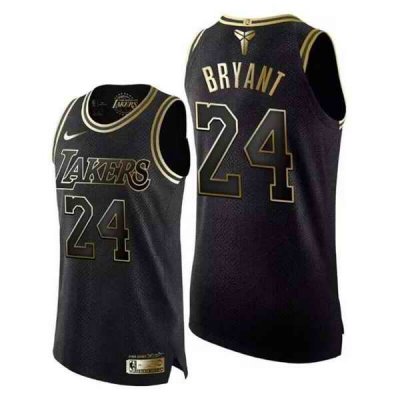 Men's Los Angeles Lakers #24 Kobe Bryant Black Mamba Stitched Basketball Jersey