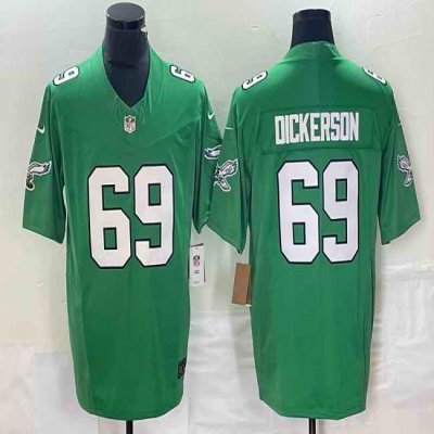 Men's Philadelphia Eagles #69 Landon Dickerson Green 2023 F.U.S.E. Vapor Untouchable Stitched Football Jersey