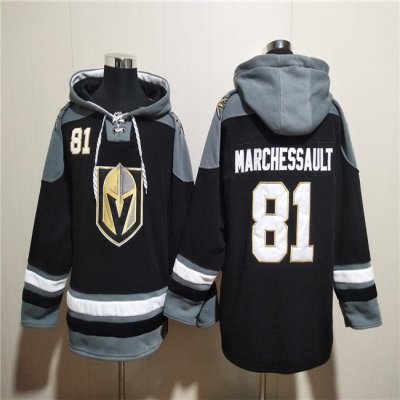 Men's Vegas Golden Knights #81 Jonathan Marchessault  Black Ageless Must-Have Lace-Up Pullover Hoodie