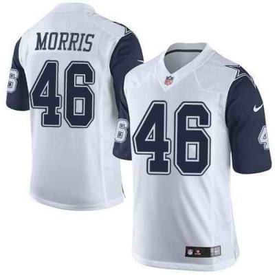 Nike Cowboys #46 Alfred Morris White Men's Stitched NFL Elite Rush Jersey