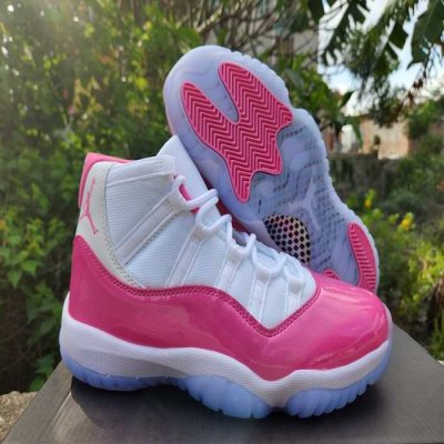 Men's Running weapon Air Jordan 11 White/Pink Shoes 056