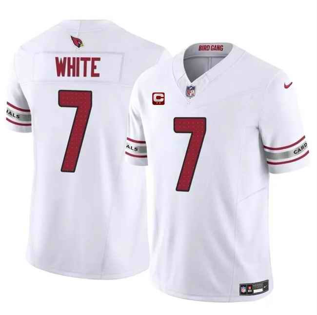 Men's Arizona Cardinals #7 Kyzir White White 2024 F.U.S.E. With 2-Star C Patch Vapor Untouchable Limited Stitched Football Jersey